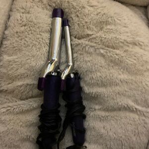 Purple and Silver Curling Iron Set